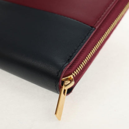 Celine Multifunction Flap Wallet Leather, BURGUNDY, LEATHER, Wallets