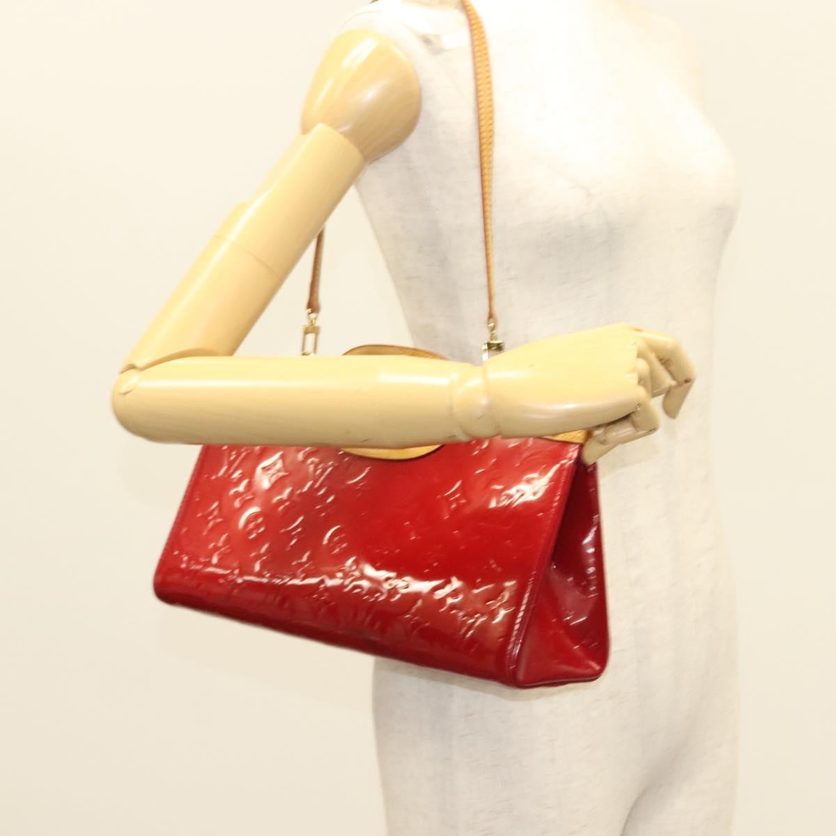 Louis Vuitton Roxbury Drive Handbag Monogram Vernis, RED, PATENT_LEATHER, Handbag