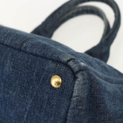 Prada Canapa Tote Denim, BLUE, CANVAS, Tote bag