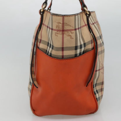 Burberry Canterbury Panels Tote Haymarket Coated Canvas and Leather, BEIGE, CANVAS, Tote bag