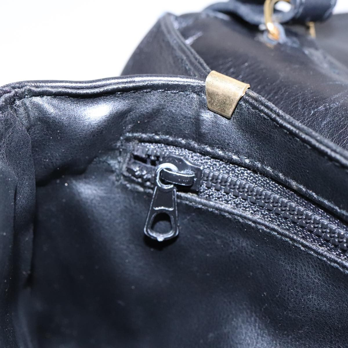 Celine Vintage Flap Shoulder Bag Leather, BLACK, LEATHER, Shoulder bag