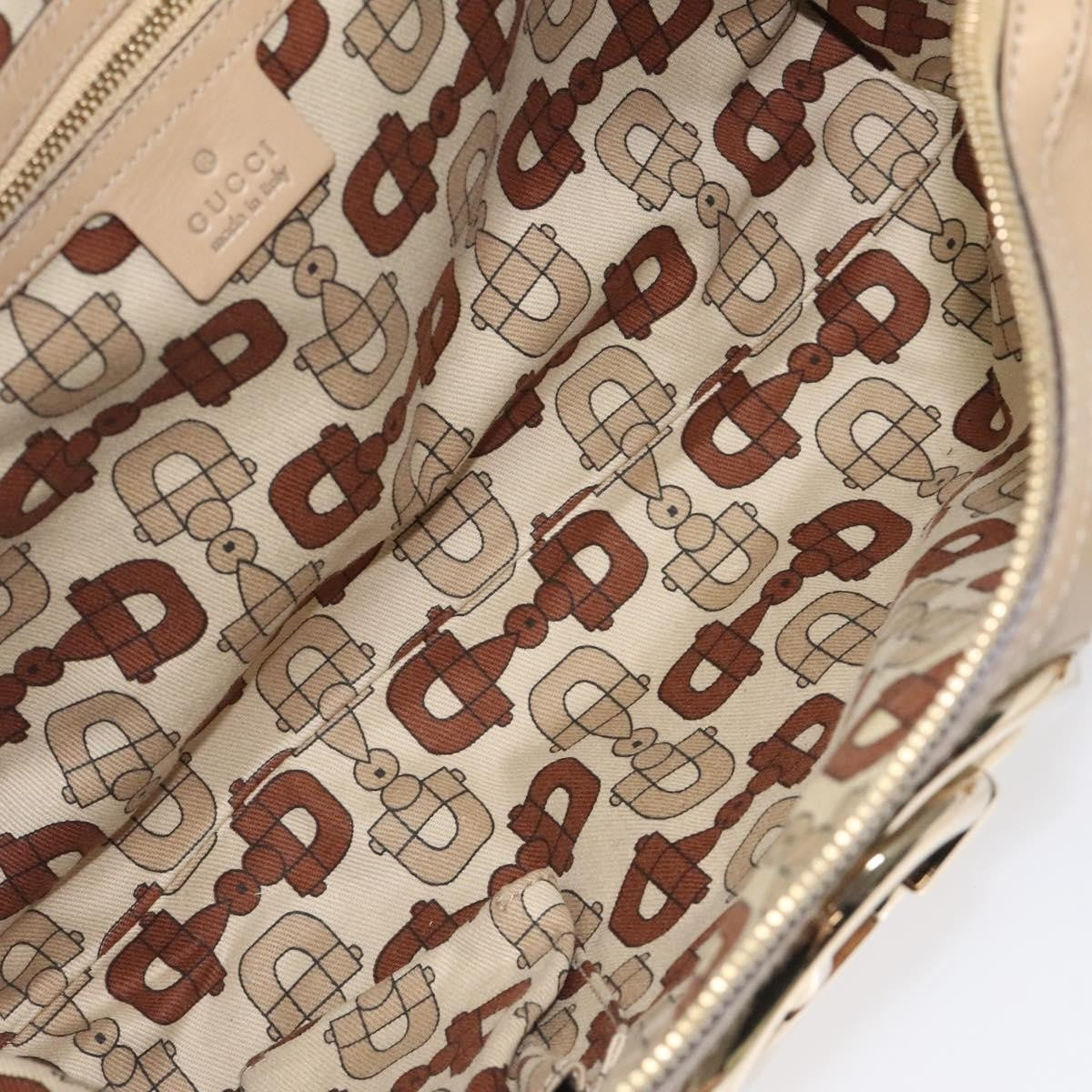 Gucci Vintage Interlocking G Shoulder Bag Leather, BEIGE, LEATHER, Shoulder bag