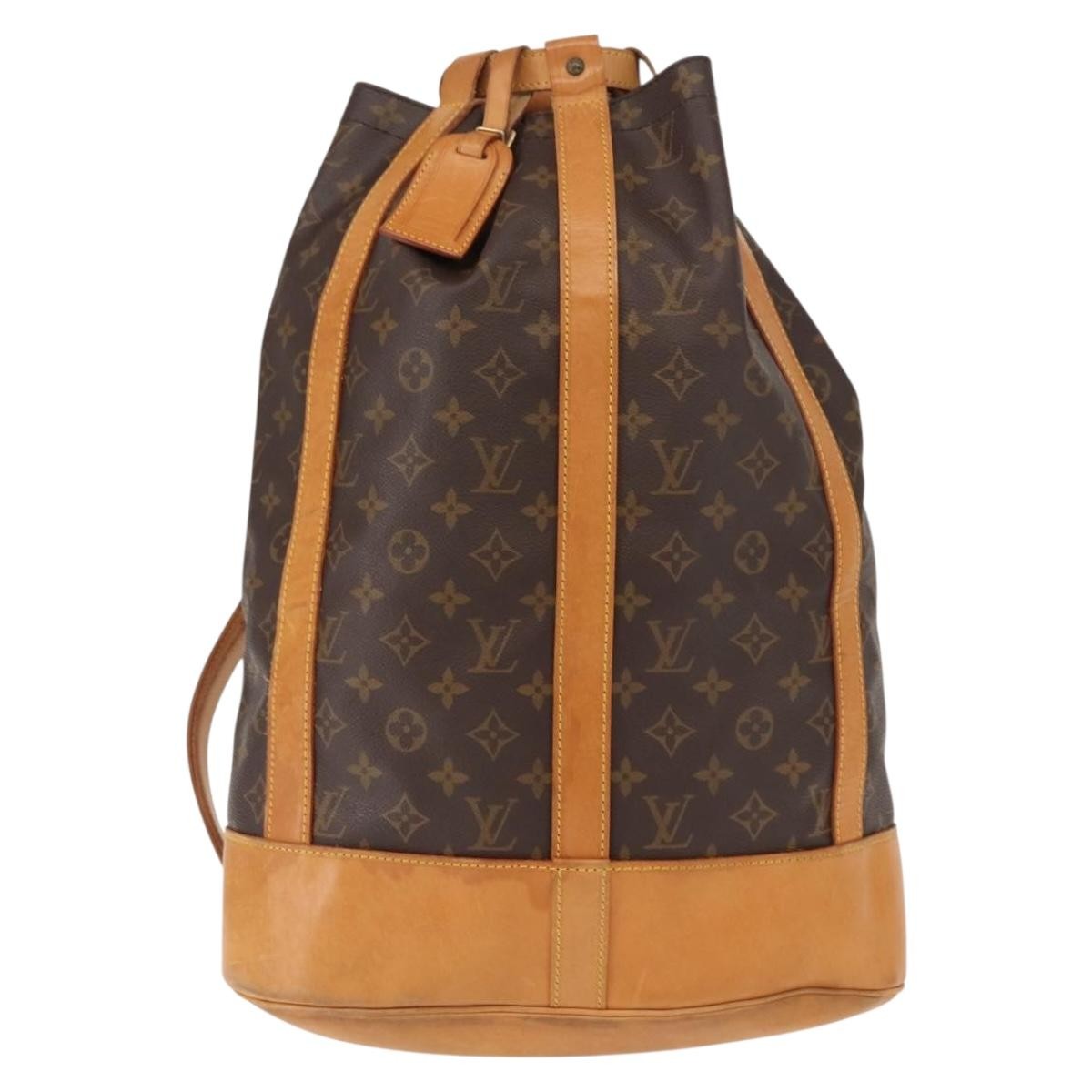 Louis Vuitton Randonnee Backpack Monogram Canvas, BROWN, CANVAS, Backpack