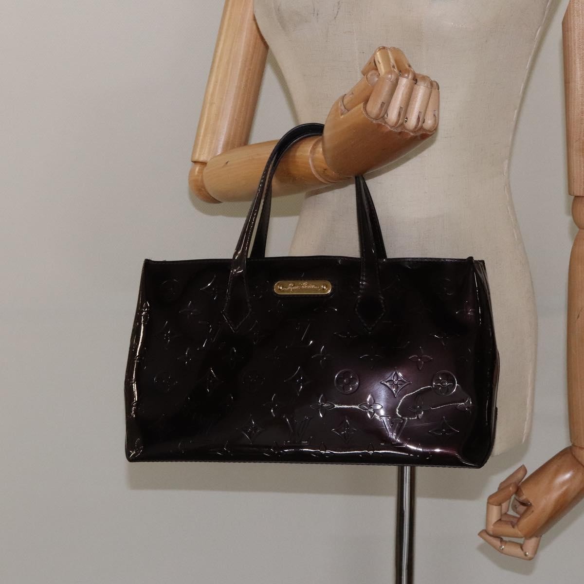 Louis Vuitton Wilshire Handbag Monogram Vernis, BURGUNDY, PATENT_LEATHER, Handbag
