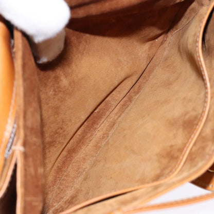 Gucci Vintage Flap Crossbody Bag Leather, BROWN, LEATHER, Shoulder bag