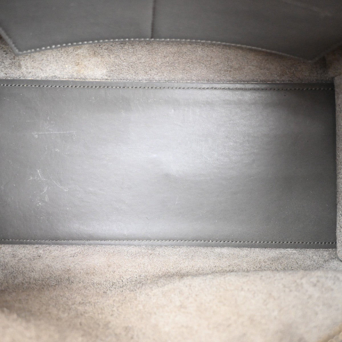 Saint Laurent Classic Y Cabas Leather, GRAY, LEATHER, Handbag