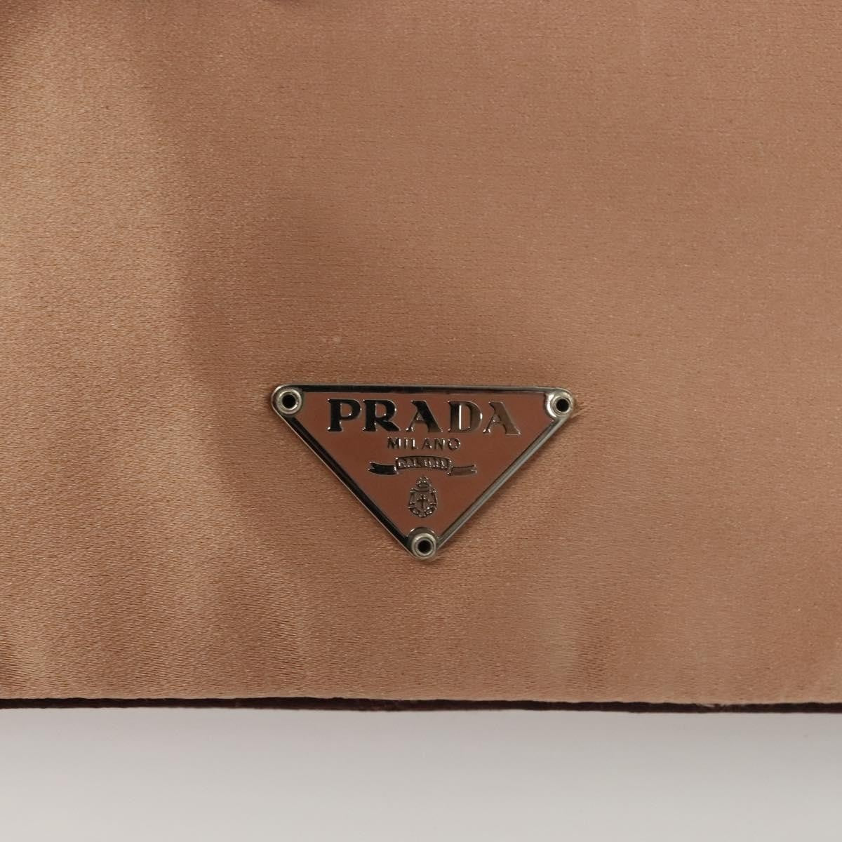 Prada Vintage Pouch Satin, BEIGE, SATIN, Clutche & pouche
