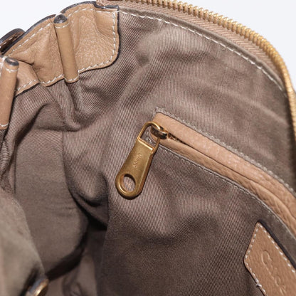 Chloe Marcie Satchel Leather, BEIGE, LEATHER, Handbag