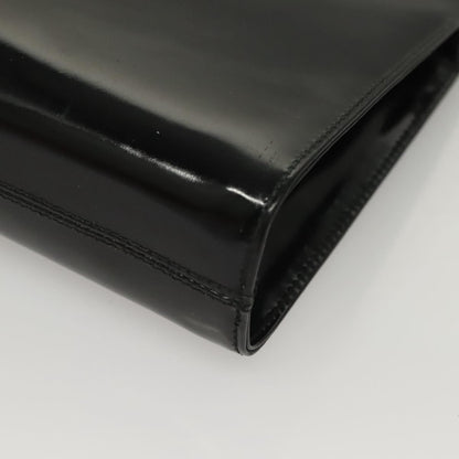 Salvatore Ferragamo Gancini Shoulder Bag Patent Leather, BLACK, PATENT_LEATHER, Shoulder bag