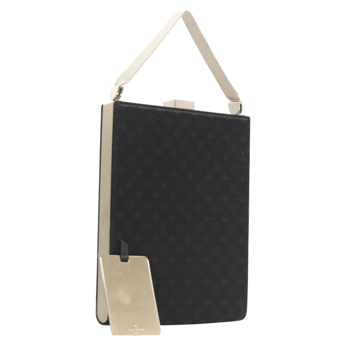 Louis Vuitton Saint Ange Handbag Monogram Satin, BLACK, SATIN, Handbag