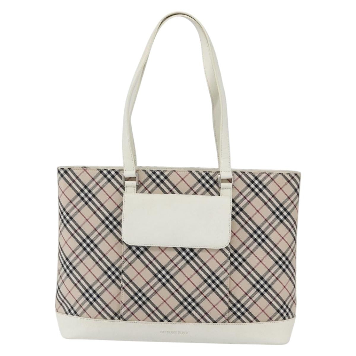 Burberry Nova Check Tote Canvas and Leather, BEIGE, CANVAS, Tote bag