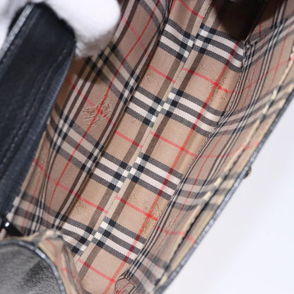 Burberry Vintage Handbag Leather, BLACK, LEATHER, Handbag