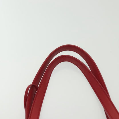 Bottega Veneta Intrecciomirage Tote Leather, RED, LEATHER, Tote bag