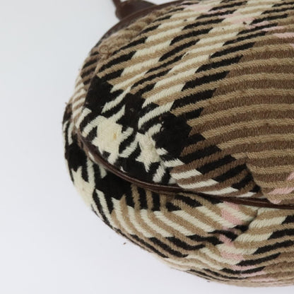 Burberry Blue Label Handbag Wool, BROWN, WOOL, Shoulder bag