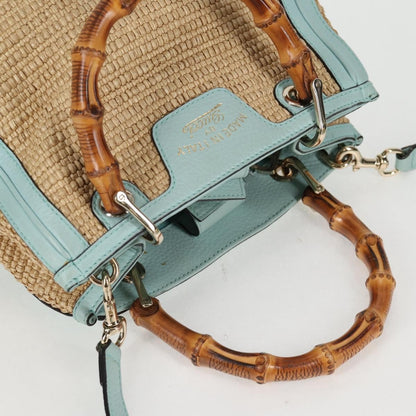 Gucci Bamboo Shopper Tote Straw, BEIGE, WICKER, Tote bag