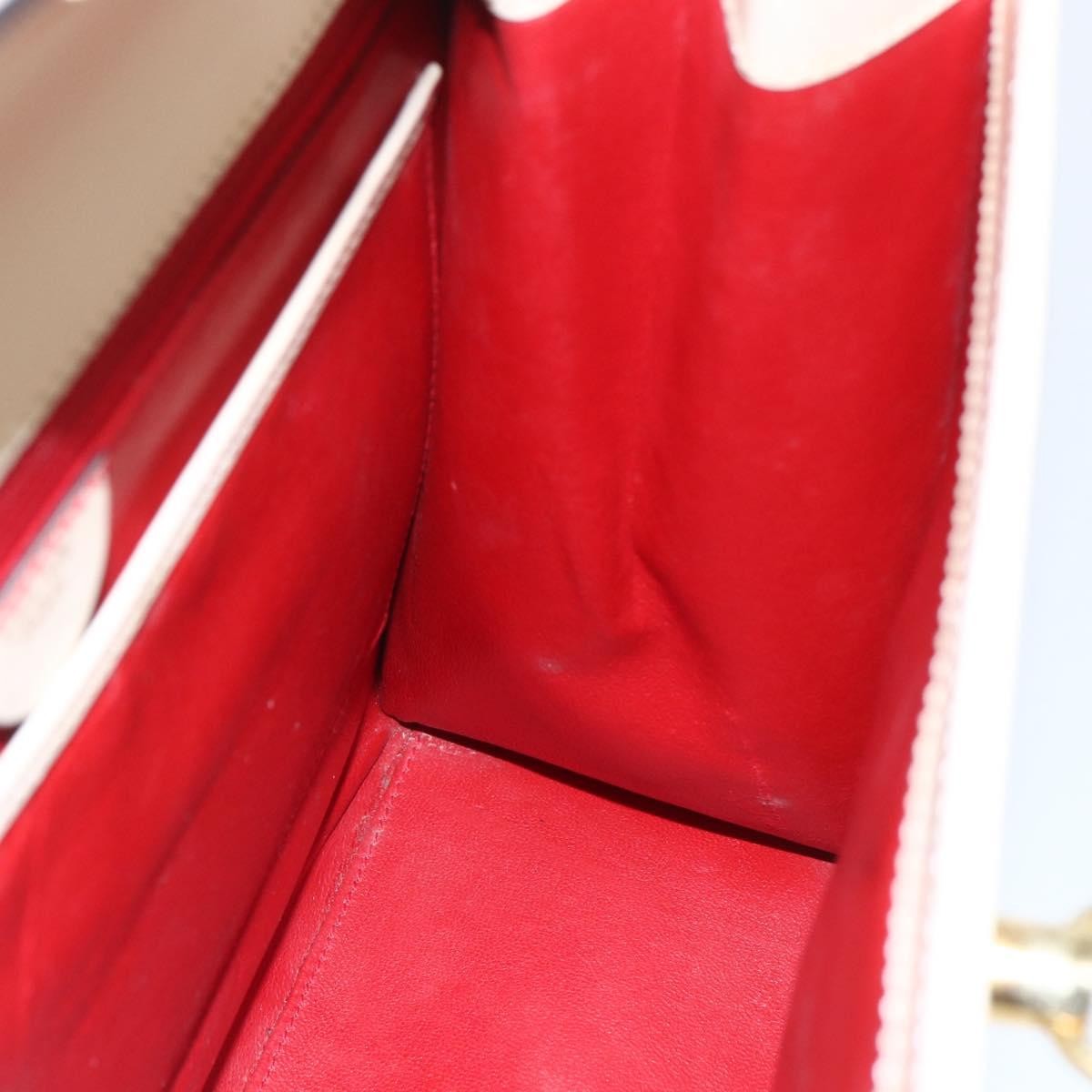 Celine Vintage Logo Top Handle Bag Leather, WHITE, LEATHER, Handbag