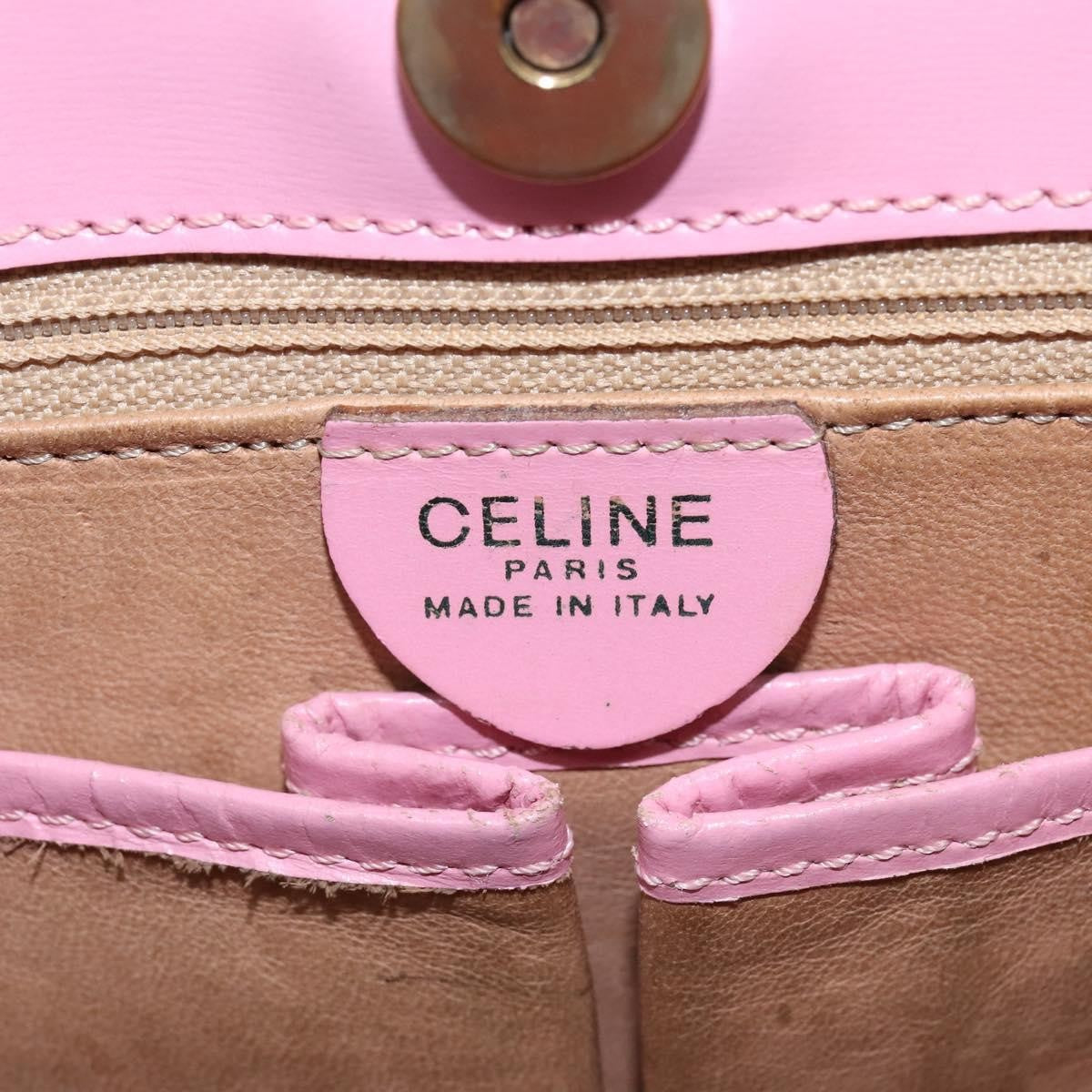 Celine Handbag Leather, PINK, LEATHER, Handbag