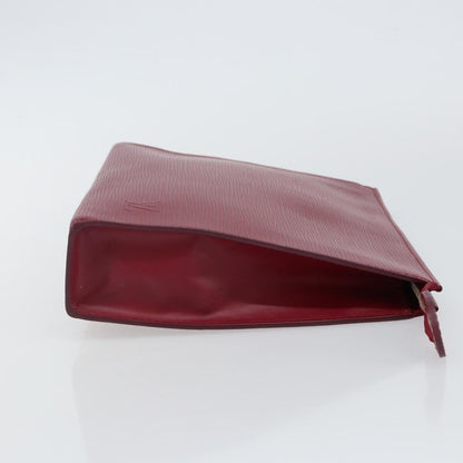 Louis Vuitton Toiletry Pouch Epi Leather, BURGUNDY, LEATHER, Toiletry Case
