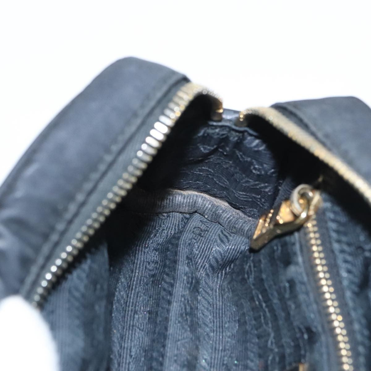 Prada Wristlet Zip Pouch Tessuto, BLACK, NYLON, Clutche & pouche