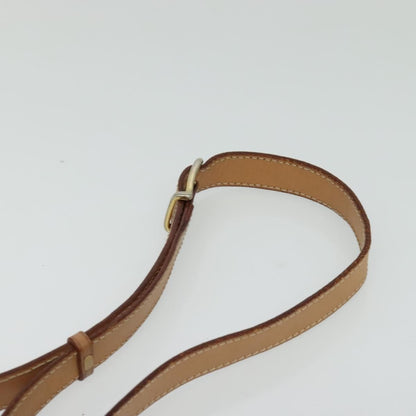 Celine Vintage Macadam Circle Logo Shoulder Bag Canvas and Leather, BROWN, CANVAS, Shoulder bag