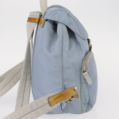 Prada Double Front Pocket Backpack Tessuto, BLUE, NYLON, Backpack