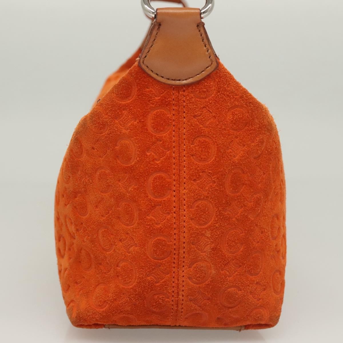 Celine C Macadam Handbag Suede, ORANGE, SUEDE, Handbag