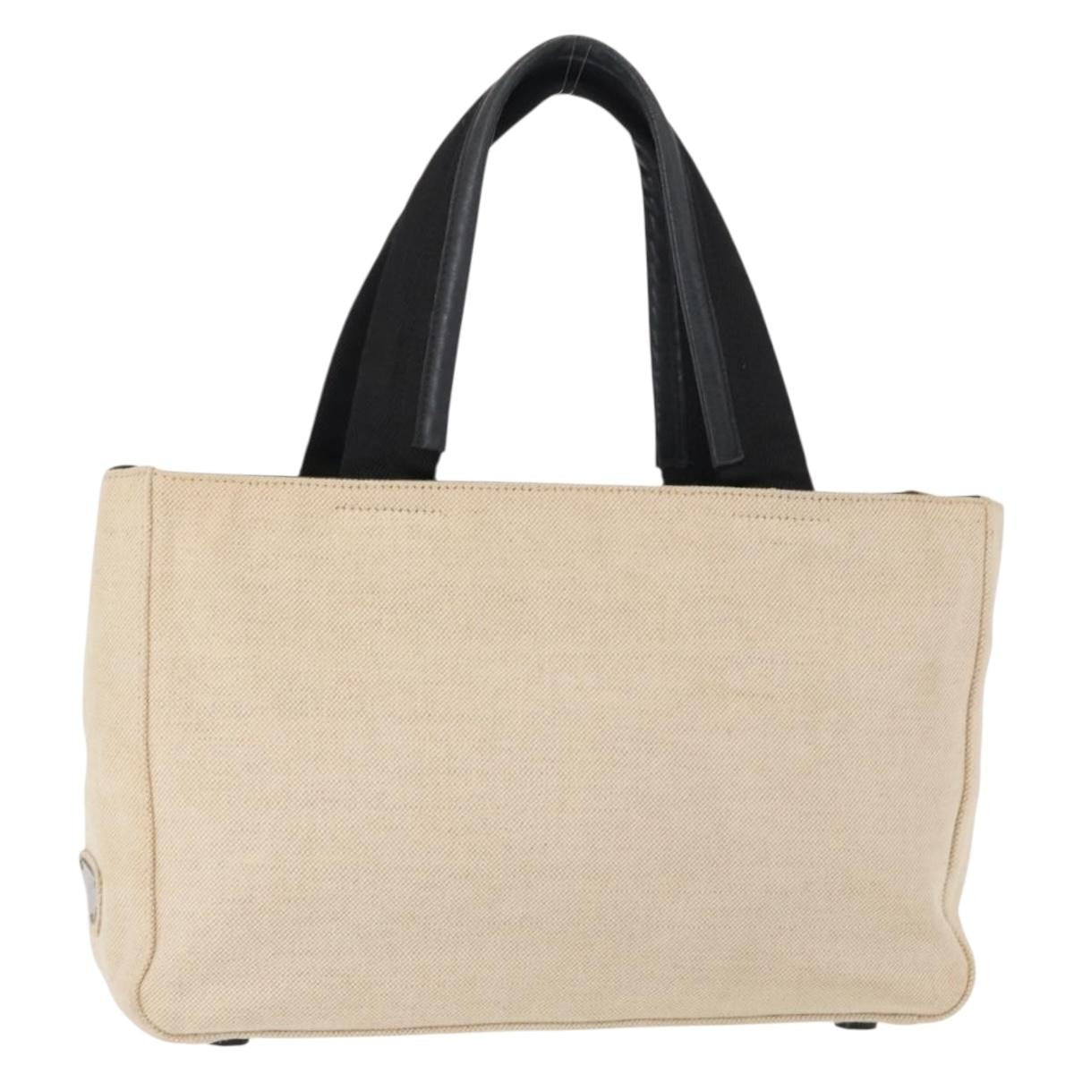 Prada Vintage Handbag Canvas, BEIGE, CANVAS, Handbag