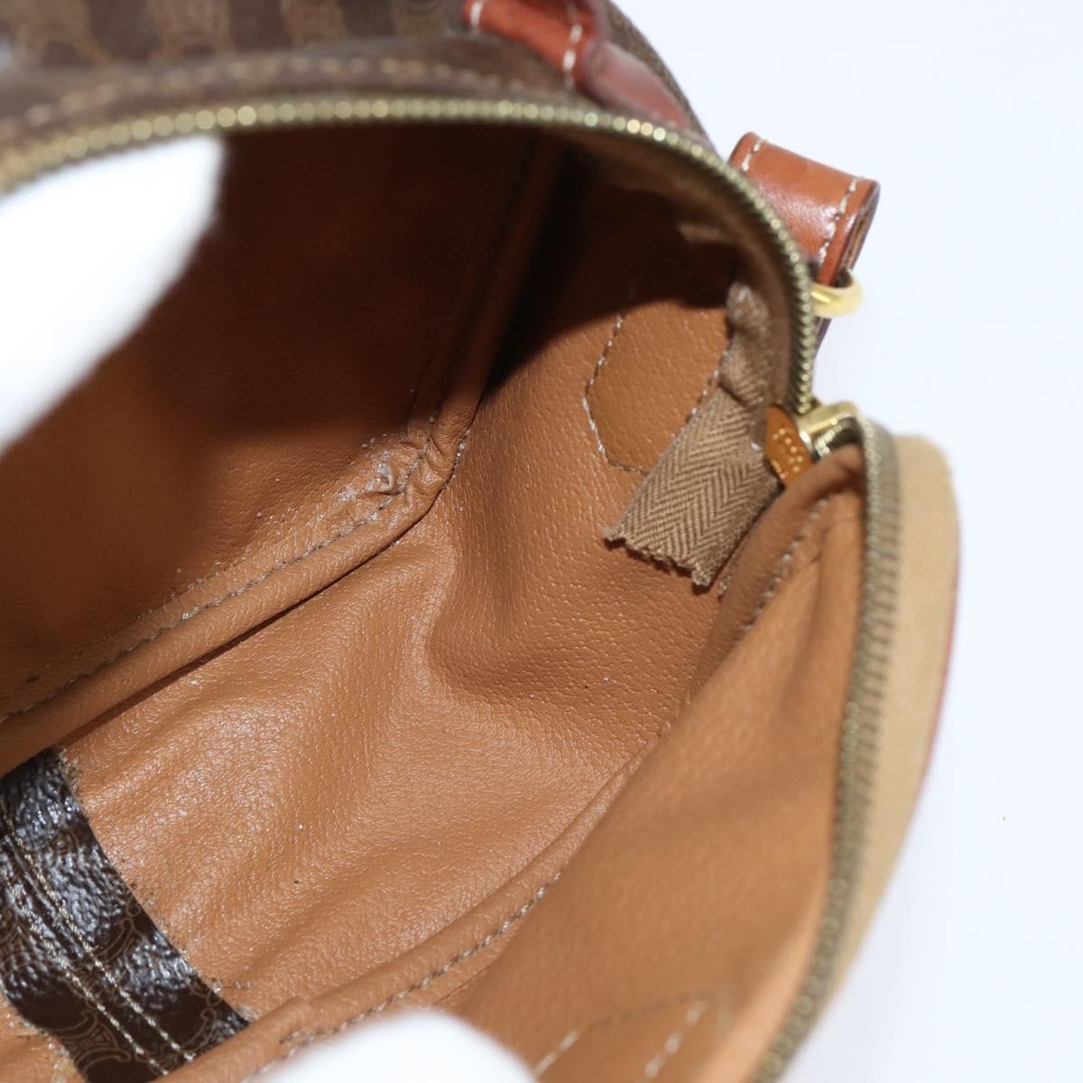 Celine Vintage Macadam Shoulder Bag Canvas, BROWN, CANVAS, Shoulder bag