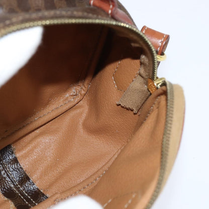 Celine Vintage Macadam Shoulder Bag Canvas, BROWN, CANVAS, Shoulder bag