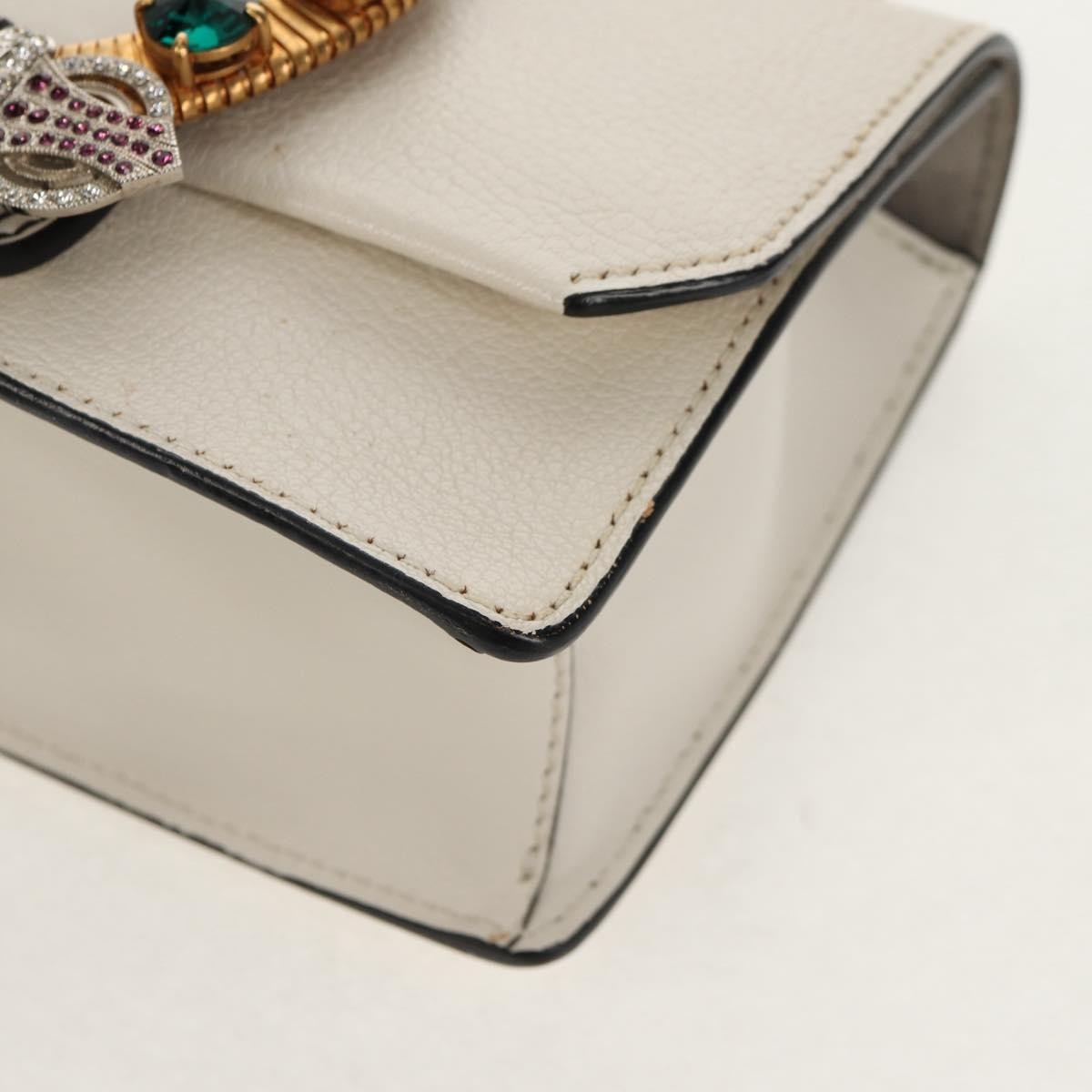 Miu Miu Madras Crystal Buckle Shoulder Bag Leather, WHITE, LEATHER, Shoulder bag