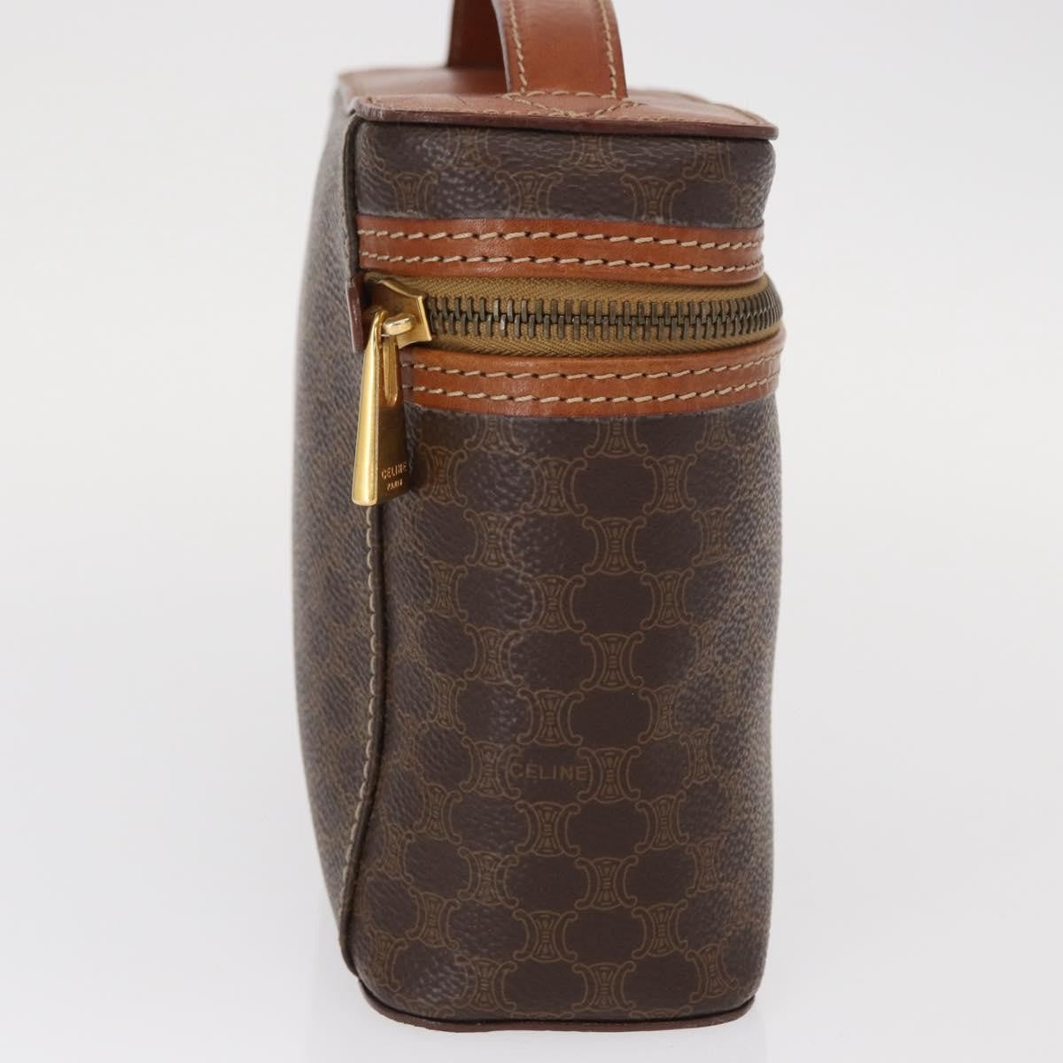 Celine Macadam Vanity Bag Canvas, BROWN, CANVAS, Handbag