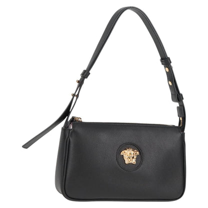 Versace Medusa Shoulder Bag Leather, BLACK, LEATHER, Shoulder bag