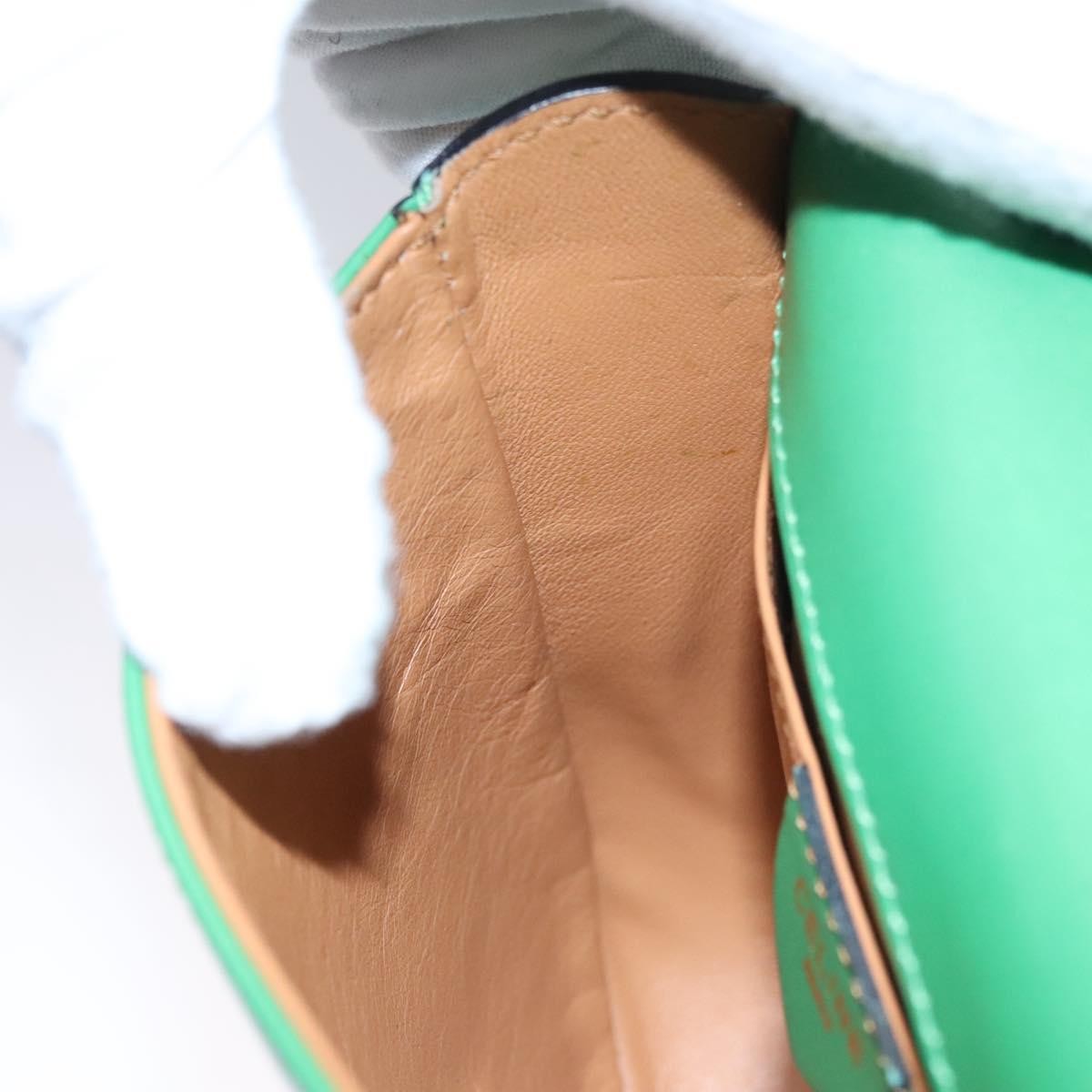 Celine Shoulder Bag Leather, GREEN, LEATHER, Shoulder bag