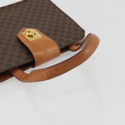 Celine Vintage Macadam Handbag Canvas, Brown, Canvas, Handbag