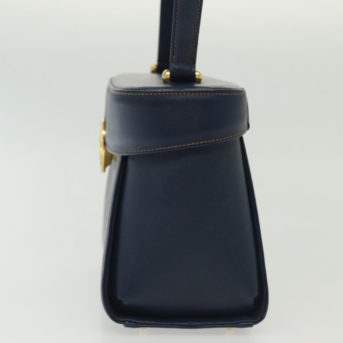 Valentino Garavani Vintage Handbag Leather, NAVY, LEATHER, Handbag