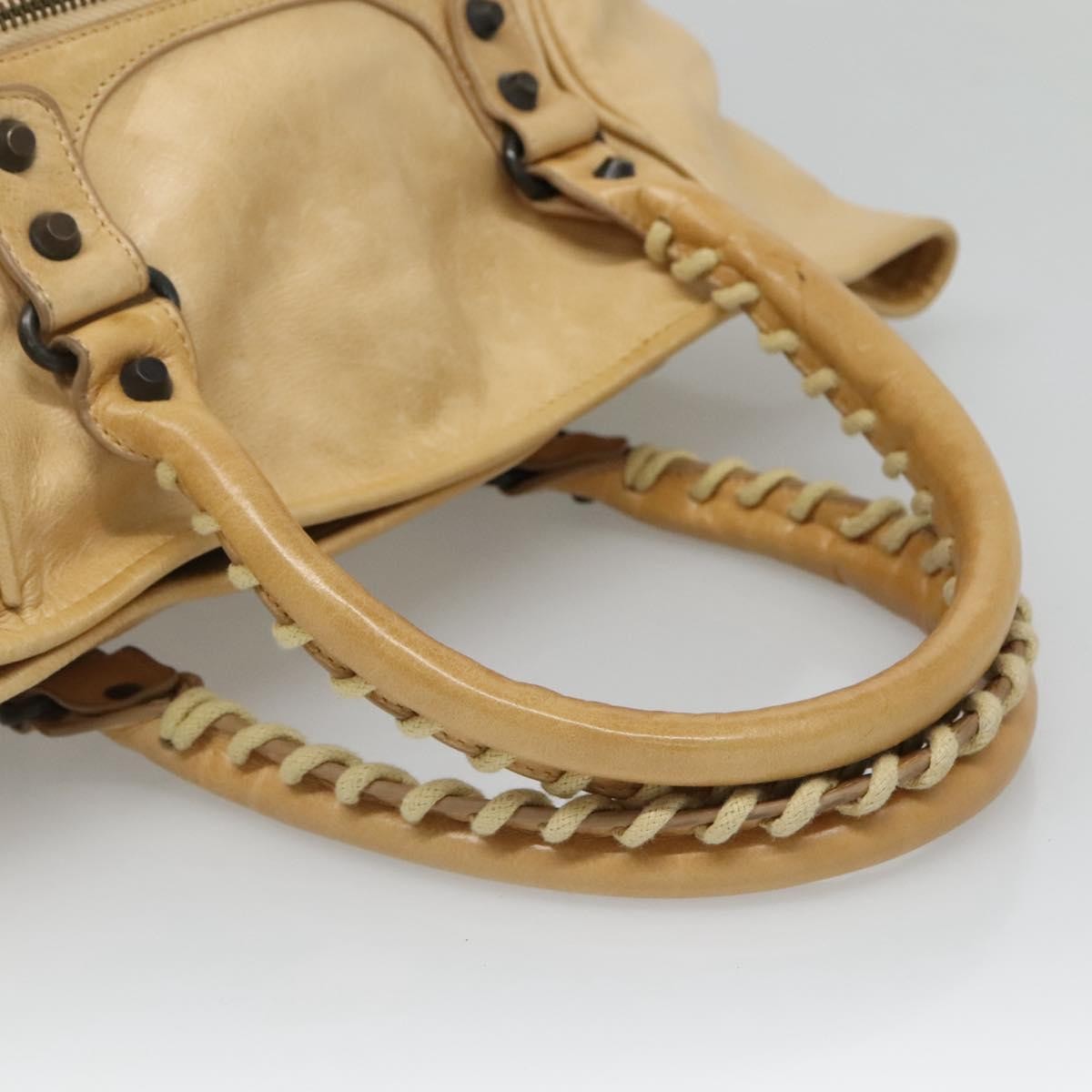 Balenciaga Classic Studs Sunday Tote Leather, BEIGE, LEATHER, Tote bag