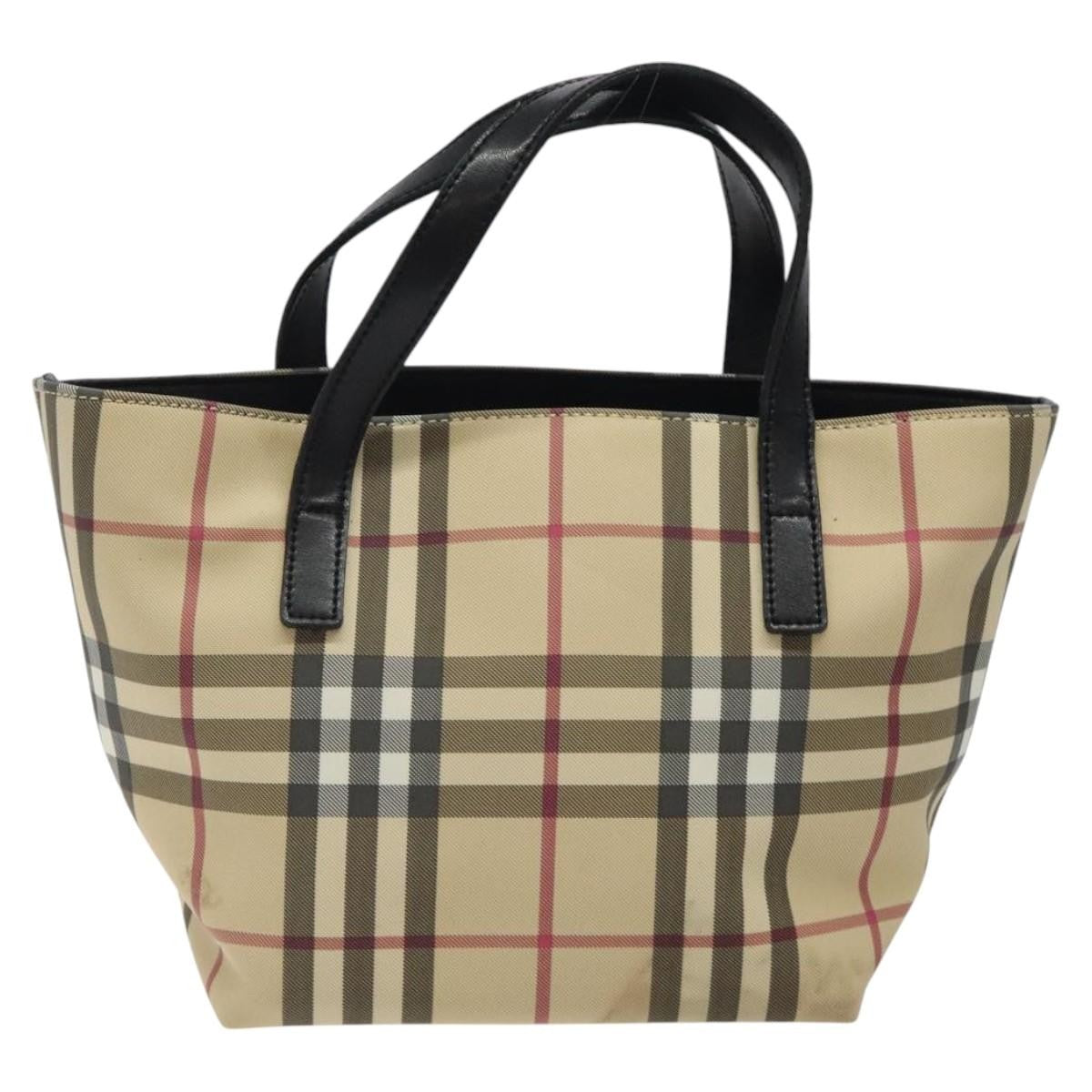 Burberry Nova Check Tote canvas check pattern, BEIGE, CANVAS, Tote bag