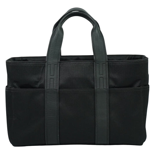 Hermes Acapulco Tote Toile and Leather, BLACK, CANVAS, Tote bag