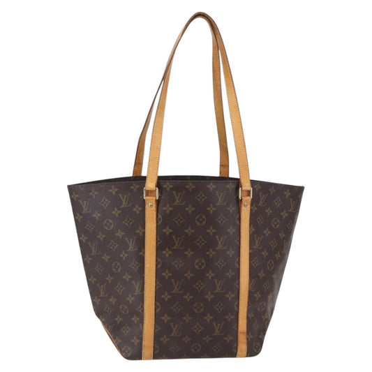 Louis Vuitton Shopping Sac Handbag Monogram Canvas, BROWN, CANVAS, Tote bag