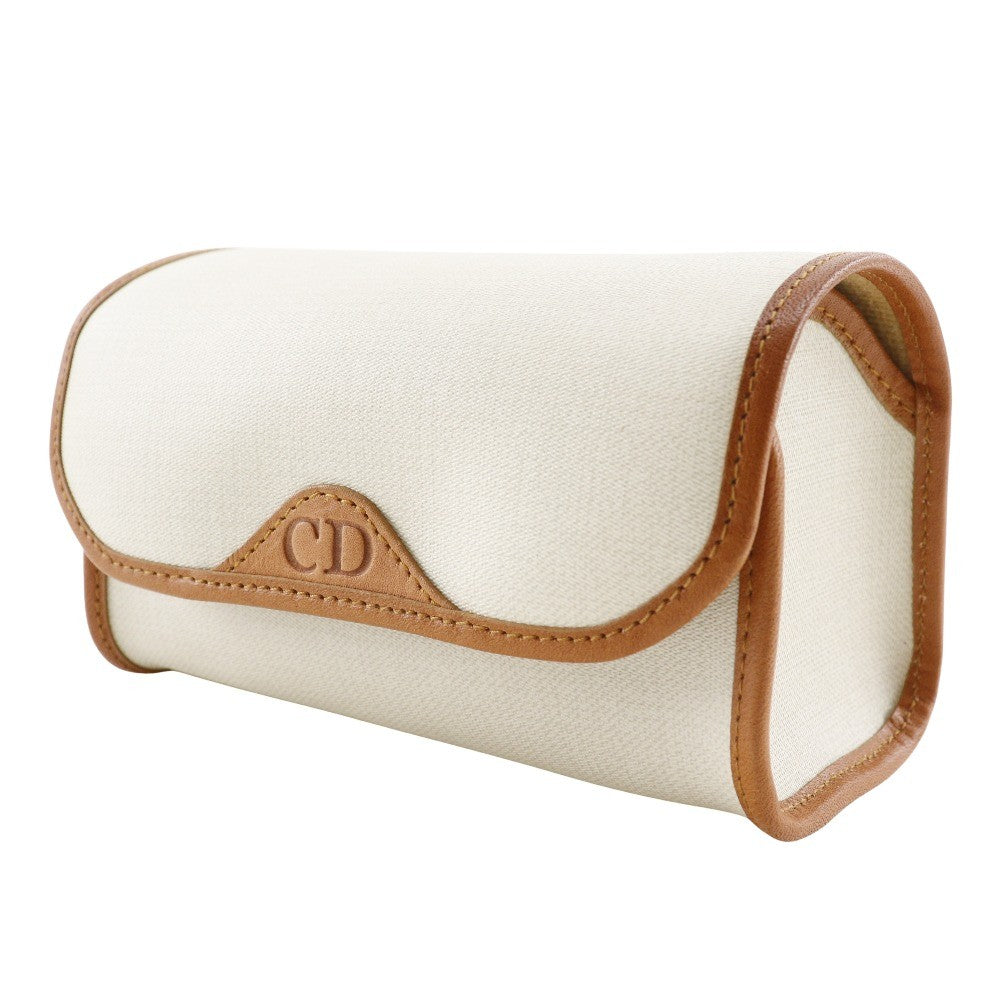 Christian Dior CD logo novelty pouch PVC, ECRU, PVC, Clutche & pouche