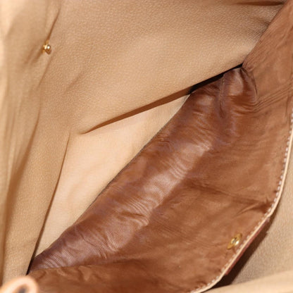 Celine Macadam Shoulder Bag PVC Leather, BEIGE, CANVAS, Shoulder bag