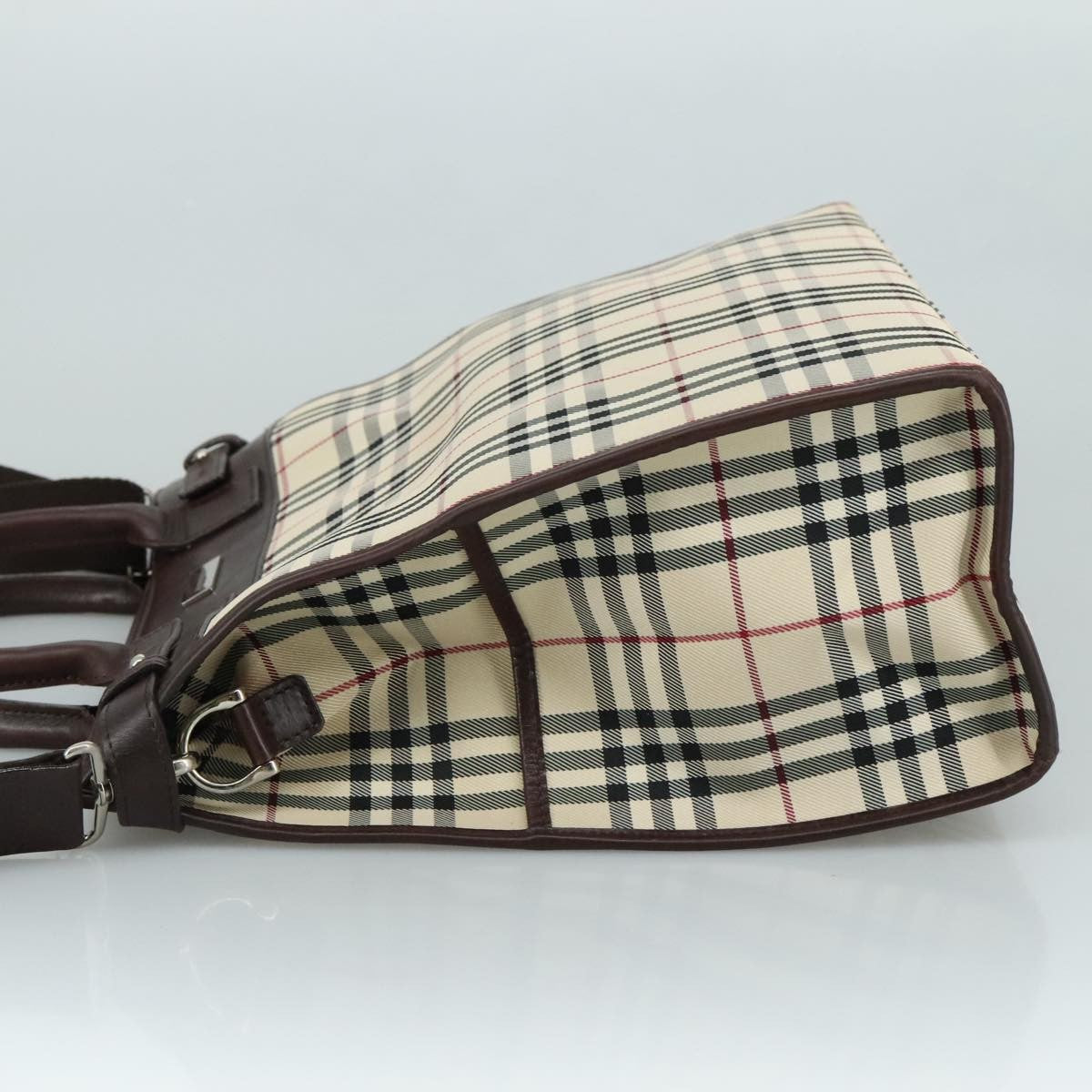 Burberry Top Handle Tote Nova Check Canvas, BEIGE, CANVAS, Tote bag