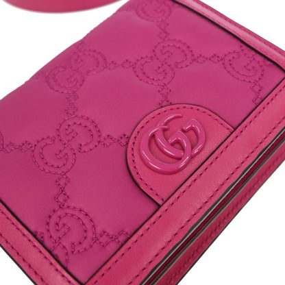 Gucci Petite GG Marmont Chain Wallet GG Matelasse Leather, PINK, LEATHER, Clutche & pouche