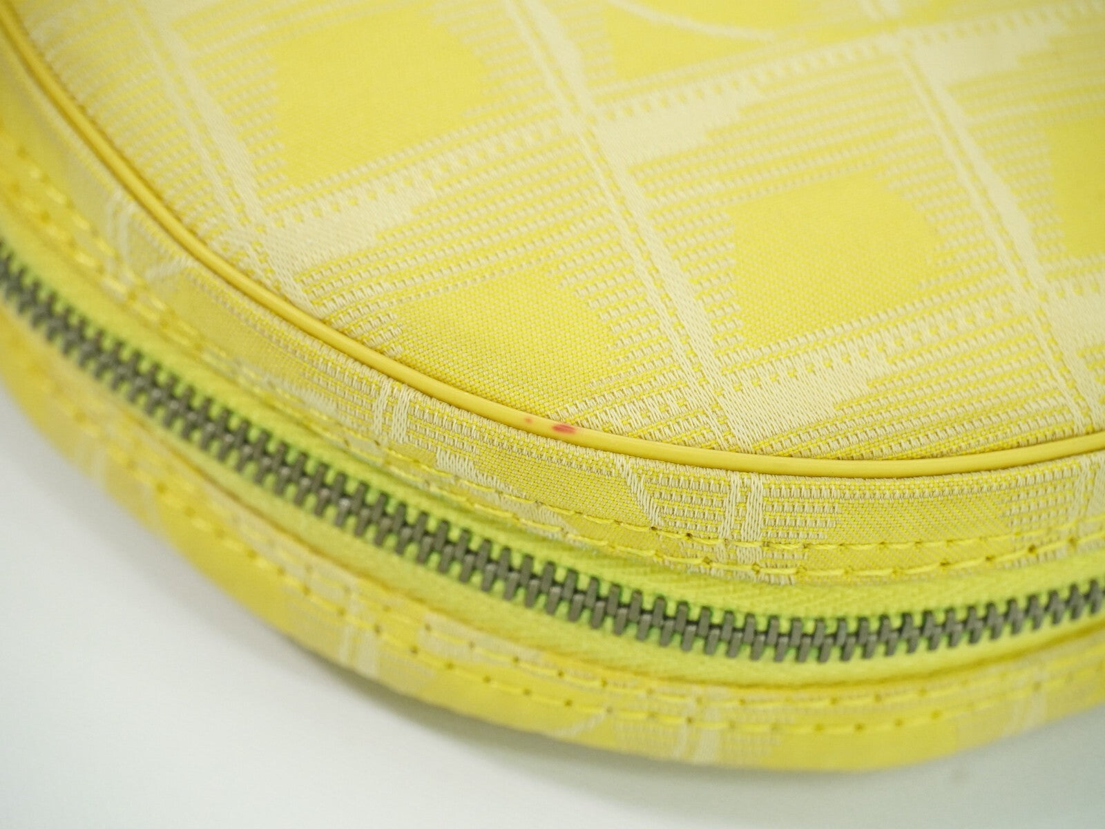 Chanel Travel Line Round Wristlet Nylon, YELLOW, CANVAS, Travel bag