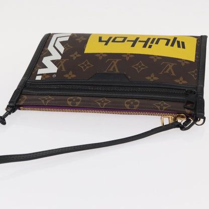 Louis Vuitton Double Flat Messenger Bag Limited Edition Logo Story Monogram Canvas and Denim, MULTICOLOUR, CANVAS, Shoulder bag