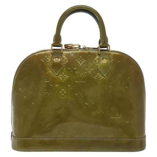Louis Vuitton Alma Handbag Monogram Vernis, GREEN, PATENT_LEATHER, Handbag
