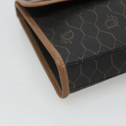 Christian Dior Vintage Honeycomb chain Canvas, BLACK, PVC, Clutche & pouche