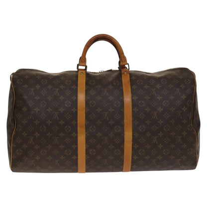 Louis Vuitton Keepall Bag Monogram Canvas, BROWN, CANVAS, Travel bag