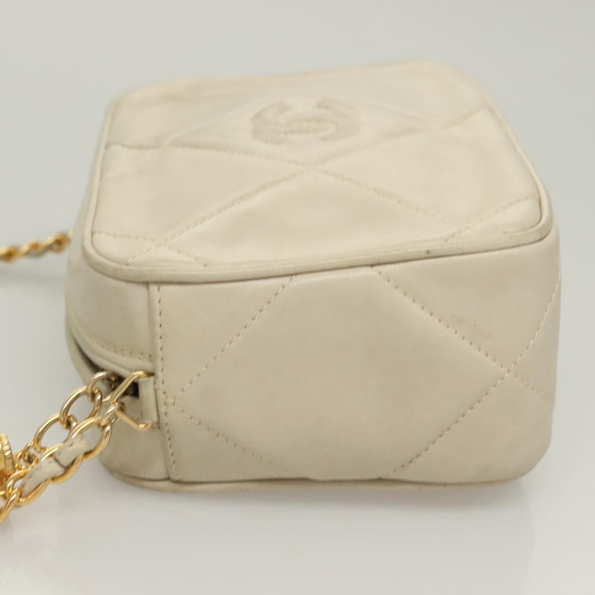 Chanel Camera CC Tassel Bag Leather, BEIGE, LEATHER, Crossbody bag