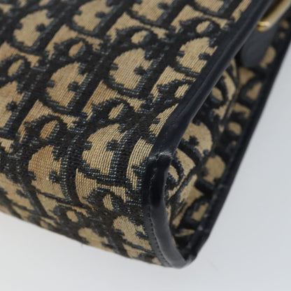 Christian Dior Vintage Trotter Shoulder Bag Canvas, NAVY, CANVAS, Shoulder bag